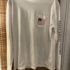 Vineyard Vines White Long Sleeve Tee